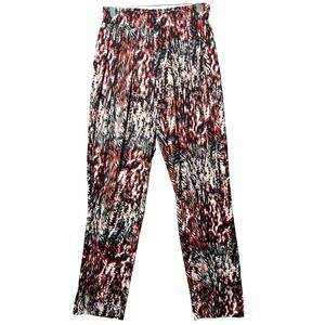 KIKIT Pants M Abstract Animal Print Elastic‎ Waist Polyester Spandex Pull On